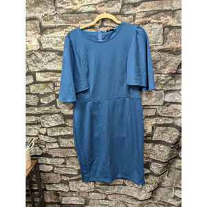 Blue sheath dress. Grace Karen work dress. Size XL